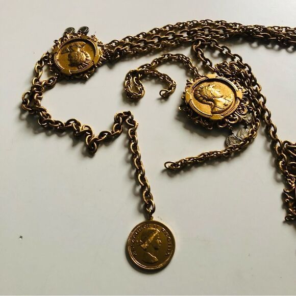 Gold Coin Chain Belt - Picture 3 of 5